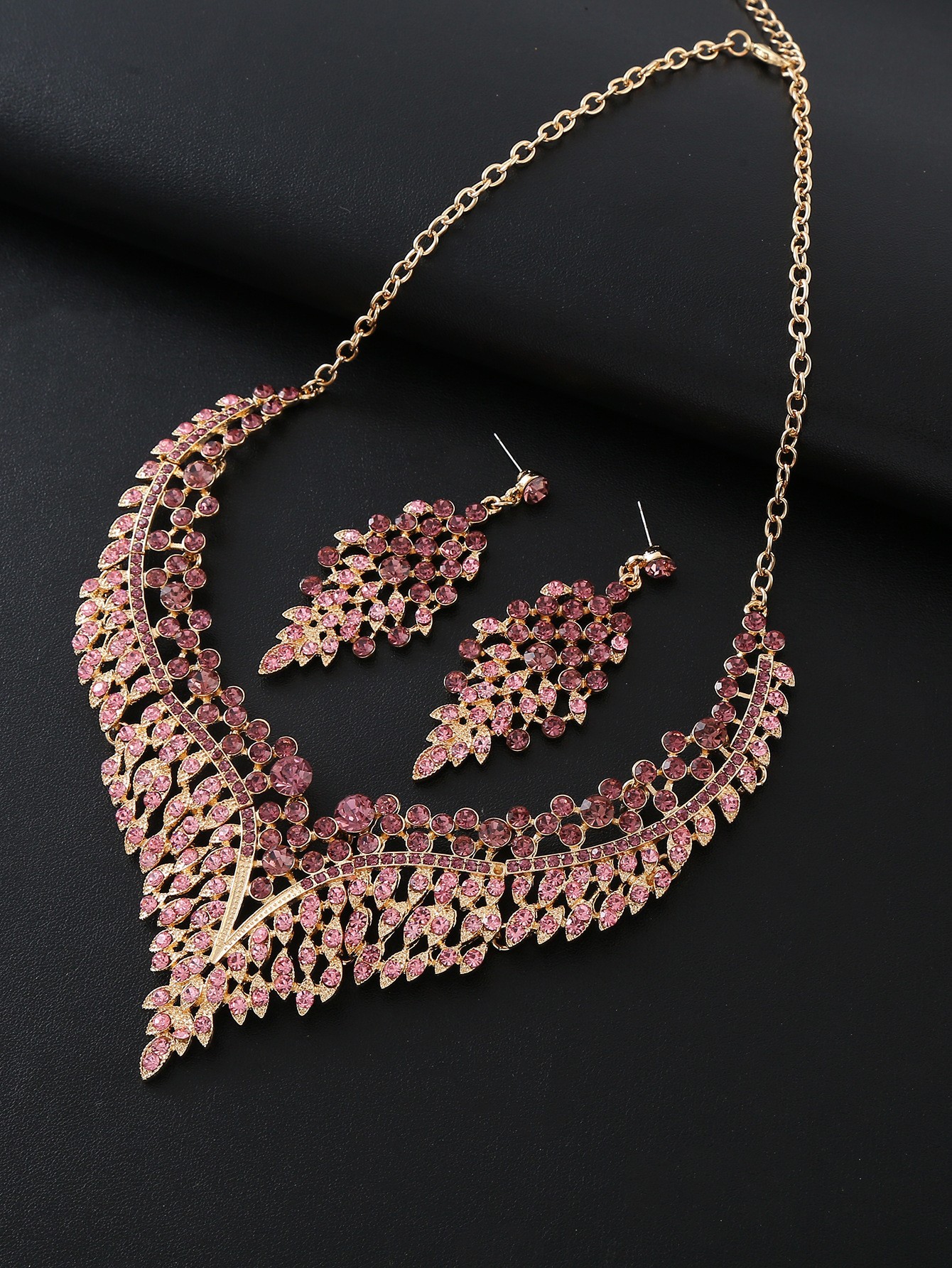 2-piece crystal jewelry set#TL0001