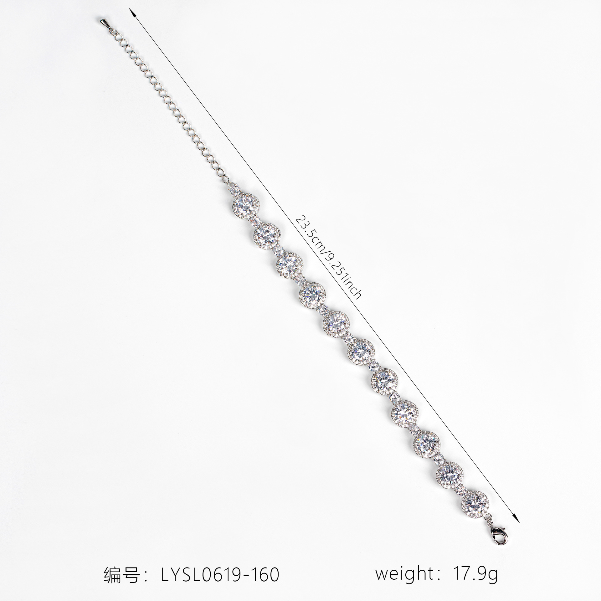 New elegant zircon bracelet