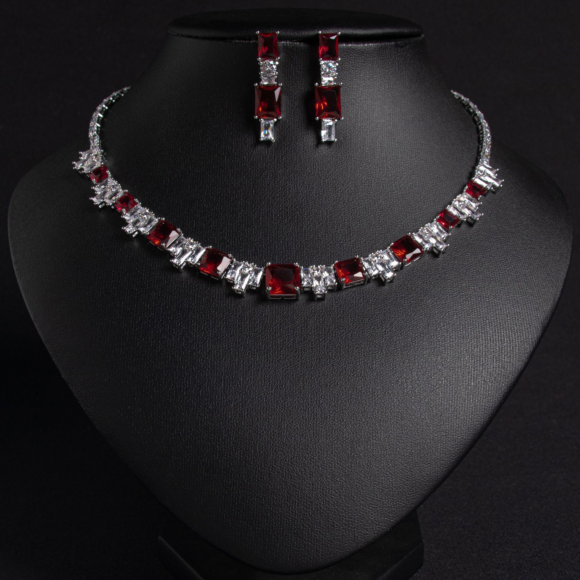 New simple zircon jewelry set
