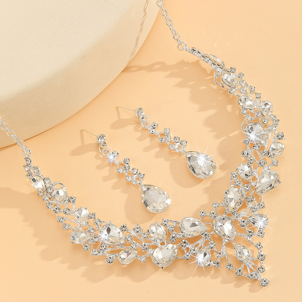 2-piece crystal jewelry set#TL0266