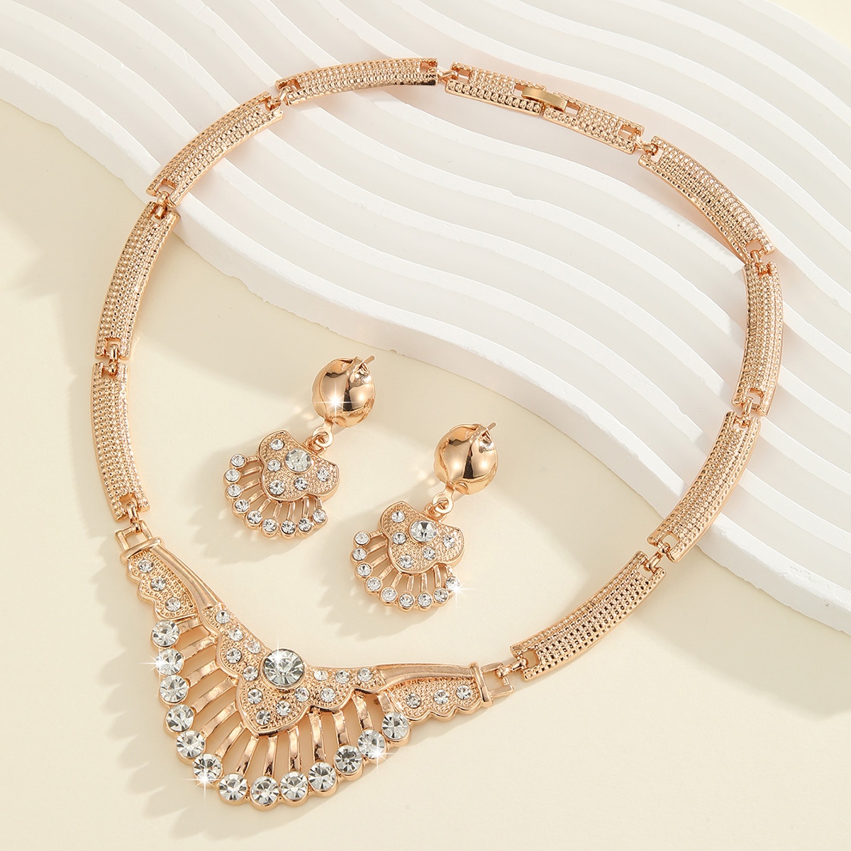 2-piece crystal jewelry set#TL4003