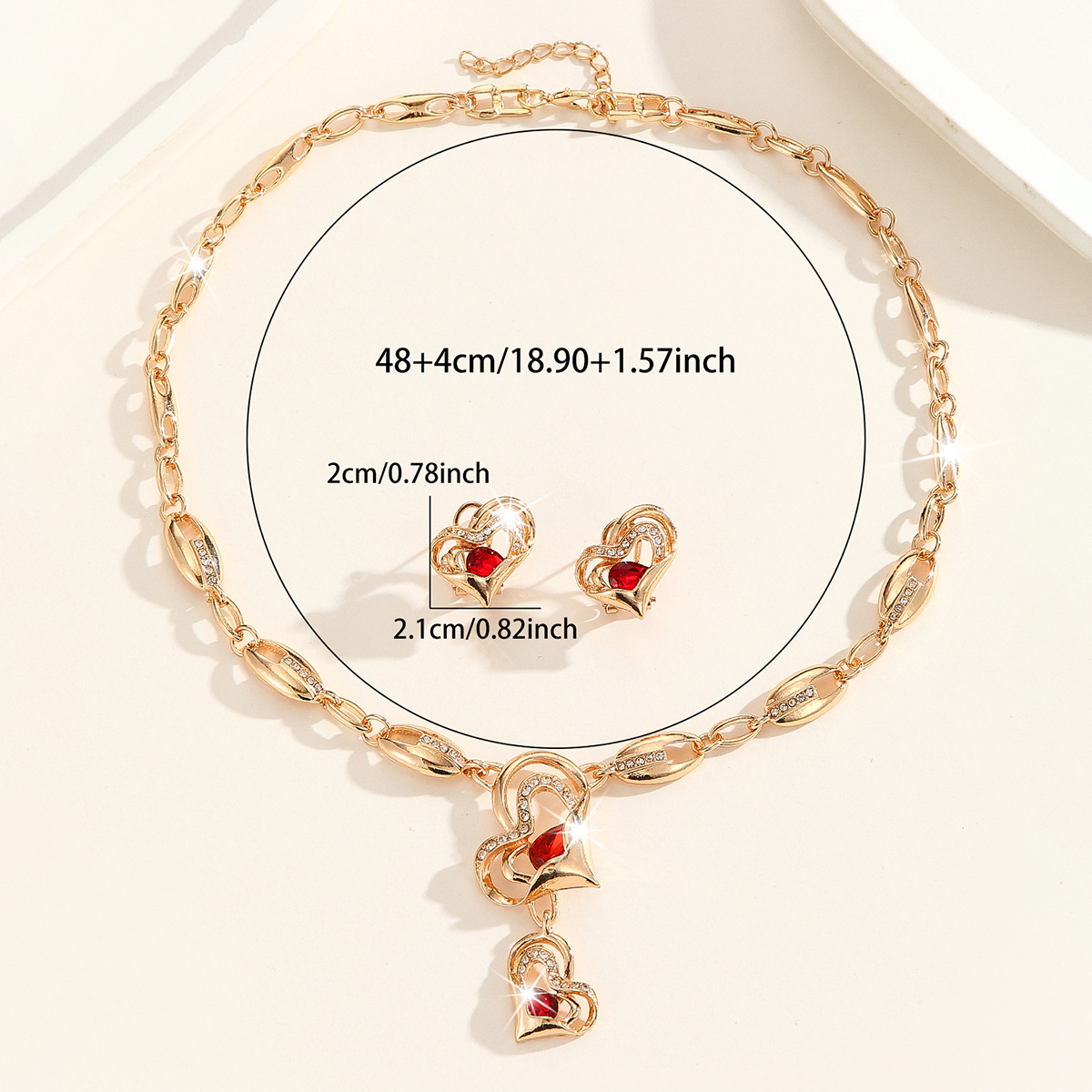 2-piece crystal jewelry set#TL4202