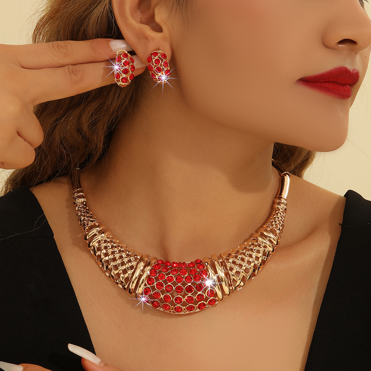 2-piece crystal jewelry set#TL4147