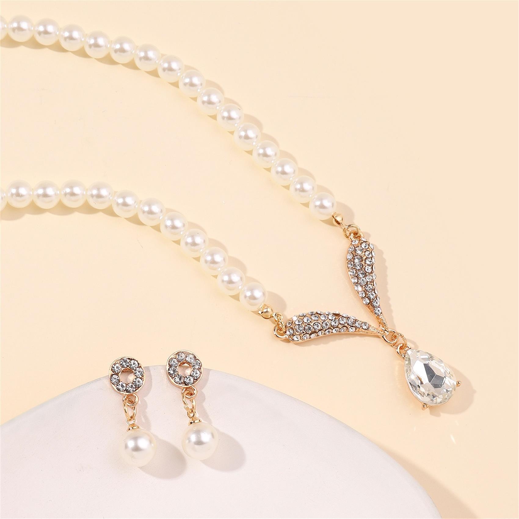 2-piece crystal jewelry set#TL0006