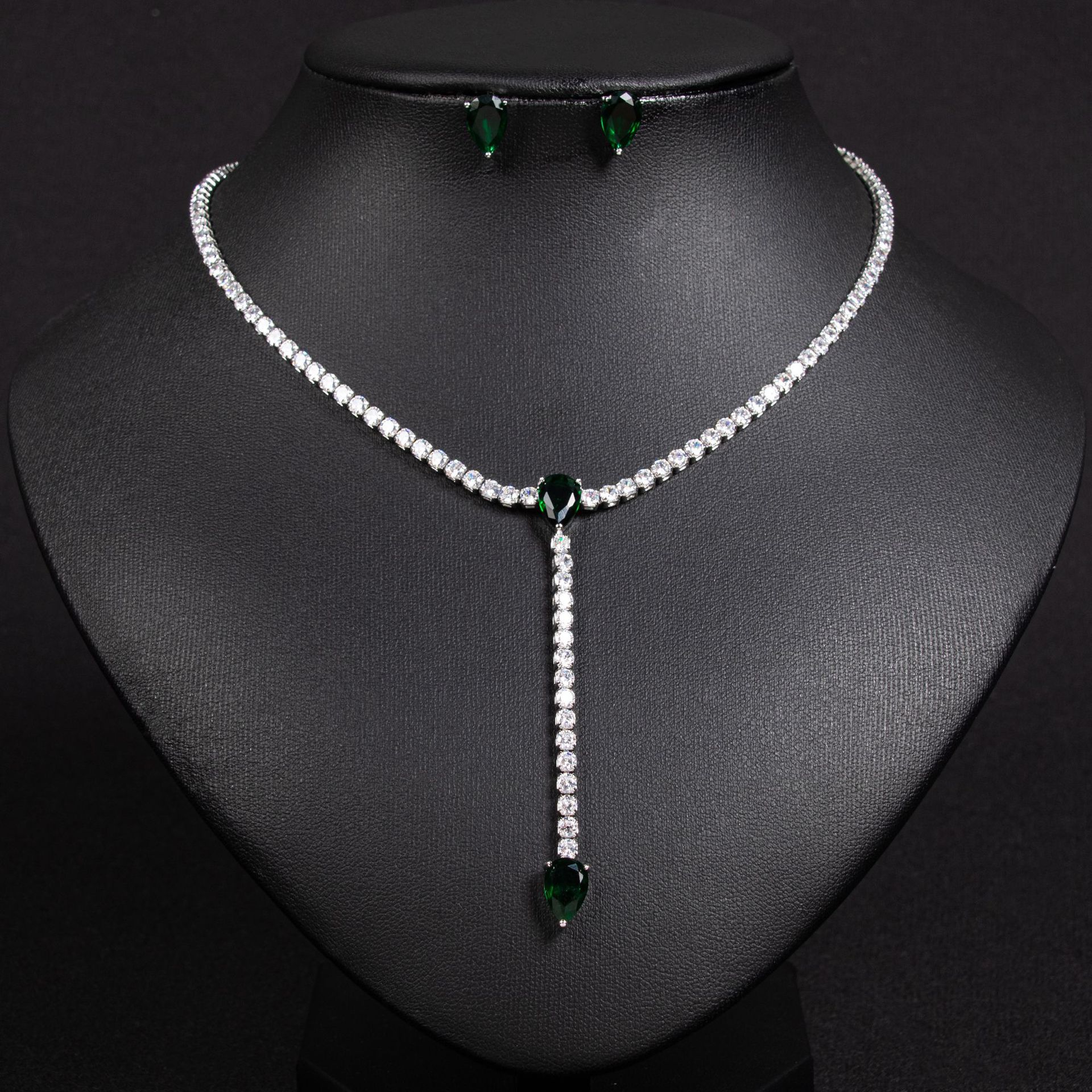 New simple zircon jewelry set
