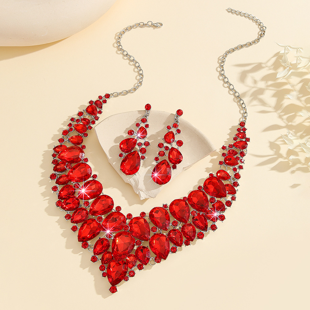 2-piece crystal jewelry set#TL0001