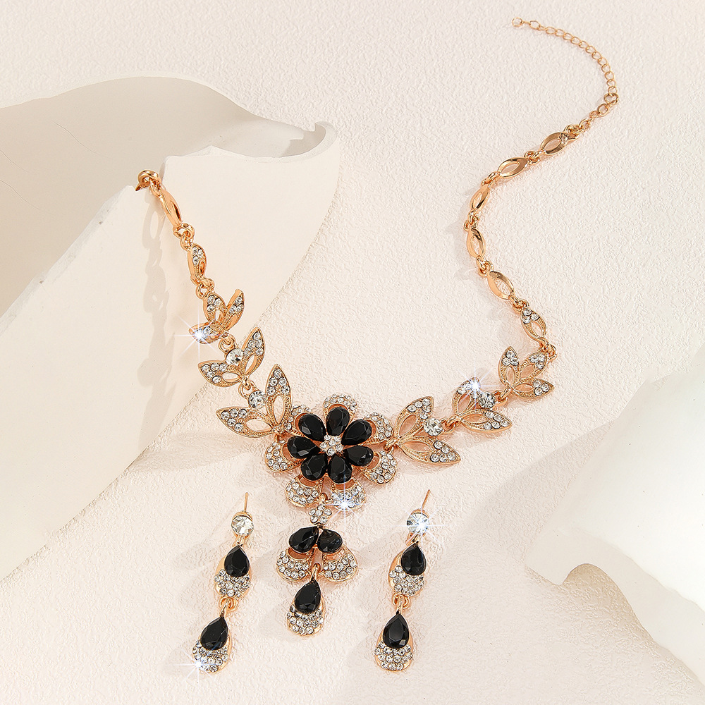 2-piece crystal jewelry set#TL4255
