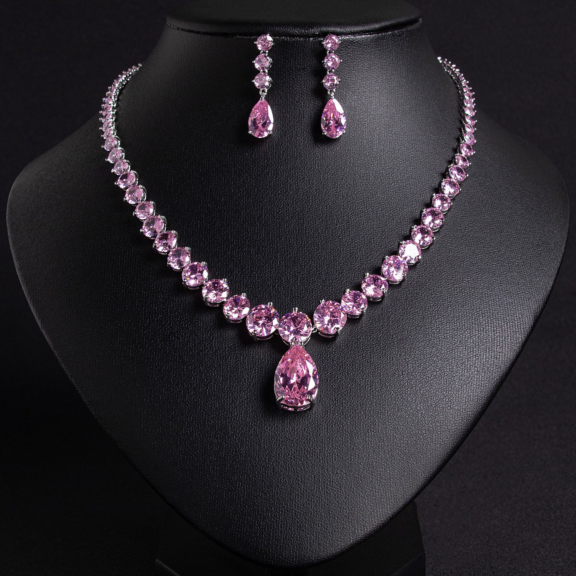 New zircon jewelry set suitable for date