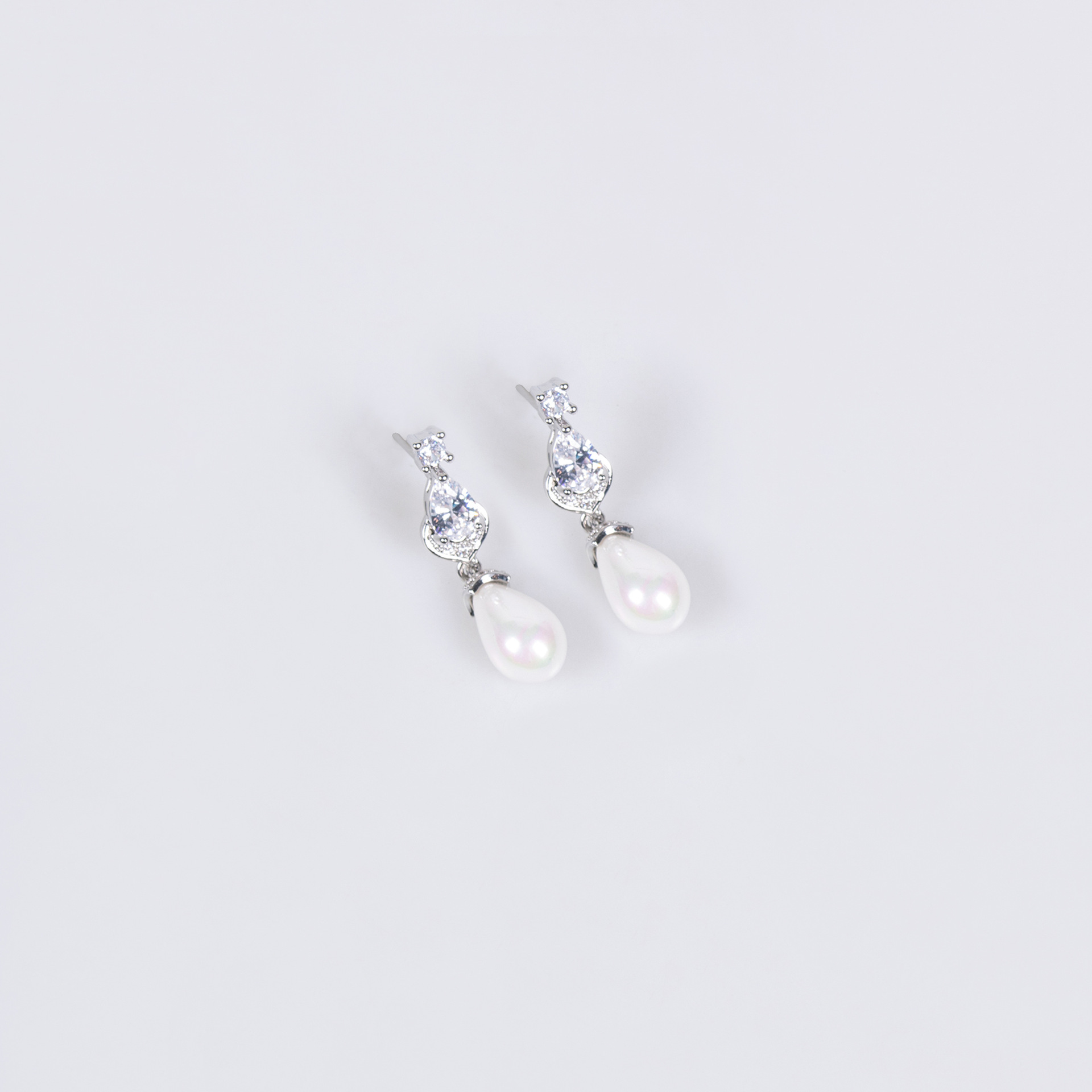 New elegant zircon necklace earrings set