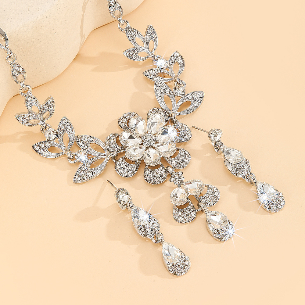 2-piece crystal jewelry set#TL4255