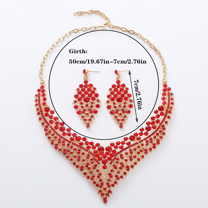 2-piece crystal jewelry set#TL0001