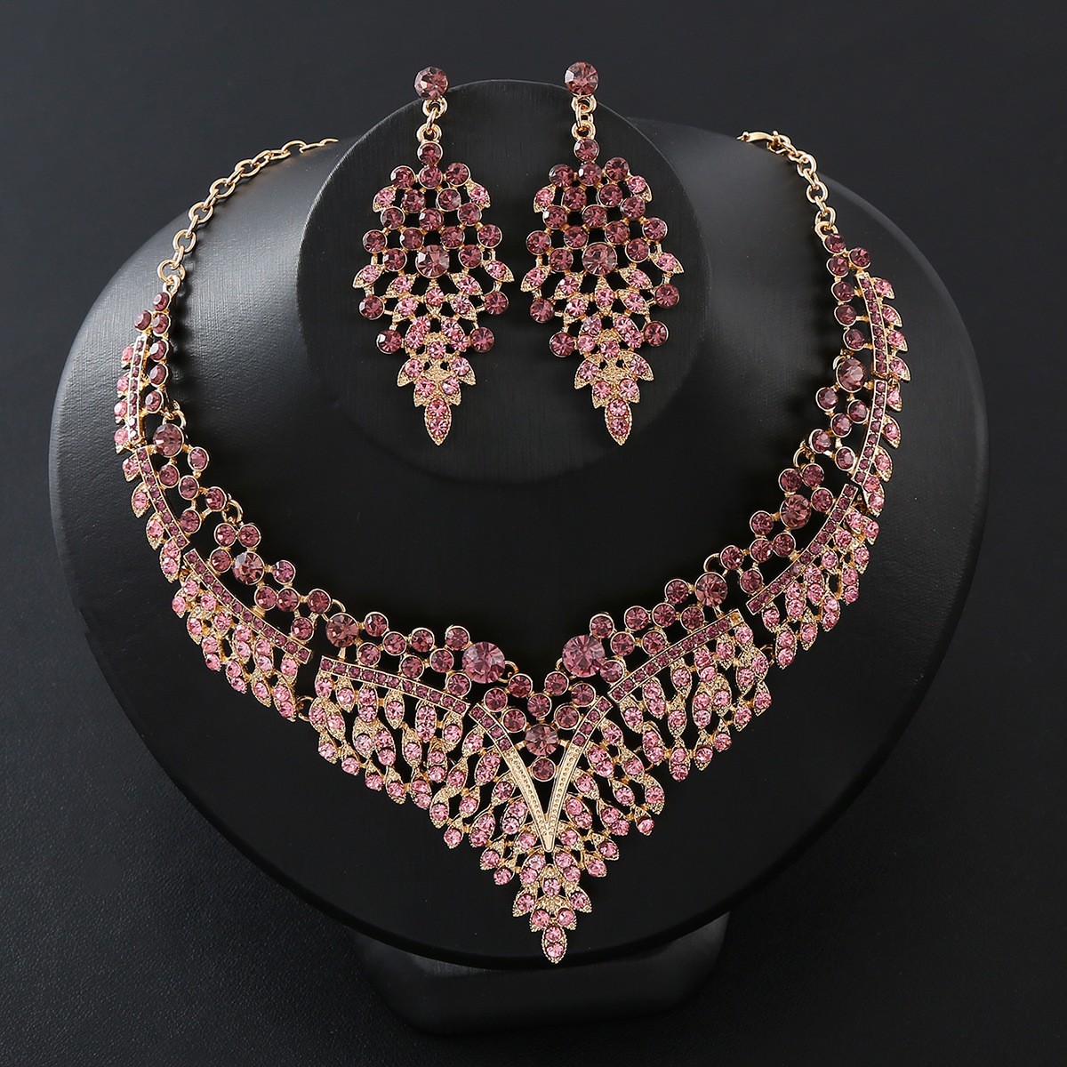 2-piece crystal jewelry set#TL0001