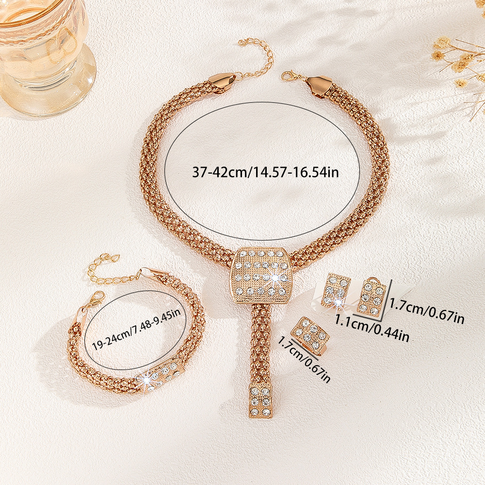 4-piece crystal jewelry set#TL4014