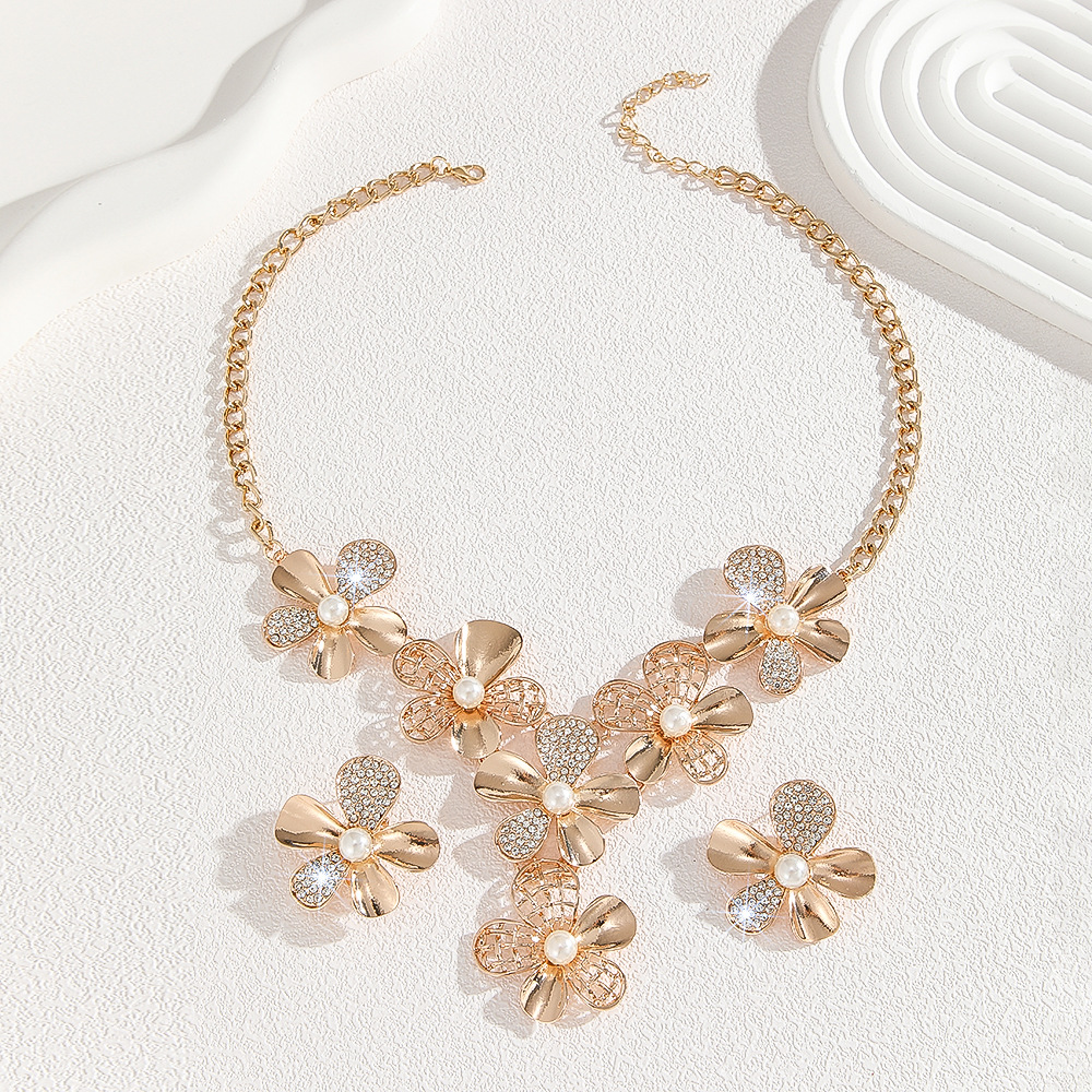 2-piece crystal jewelry set#TL4089