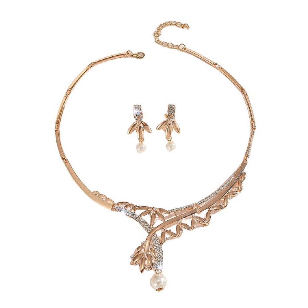 2-piece crystal jewelry set#L4057