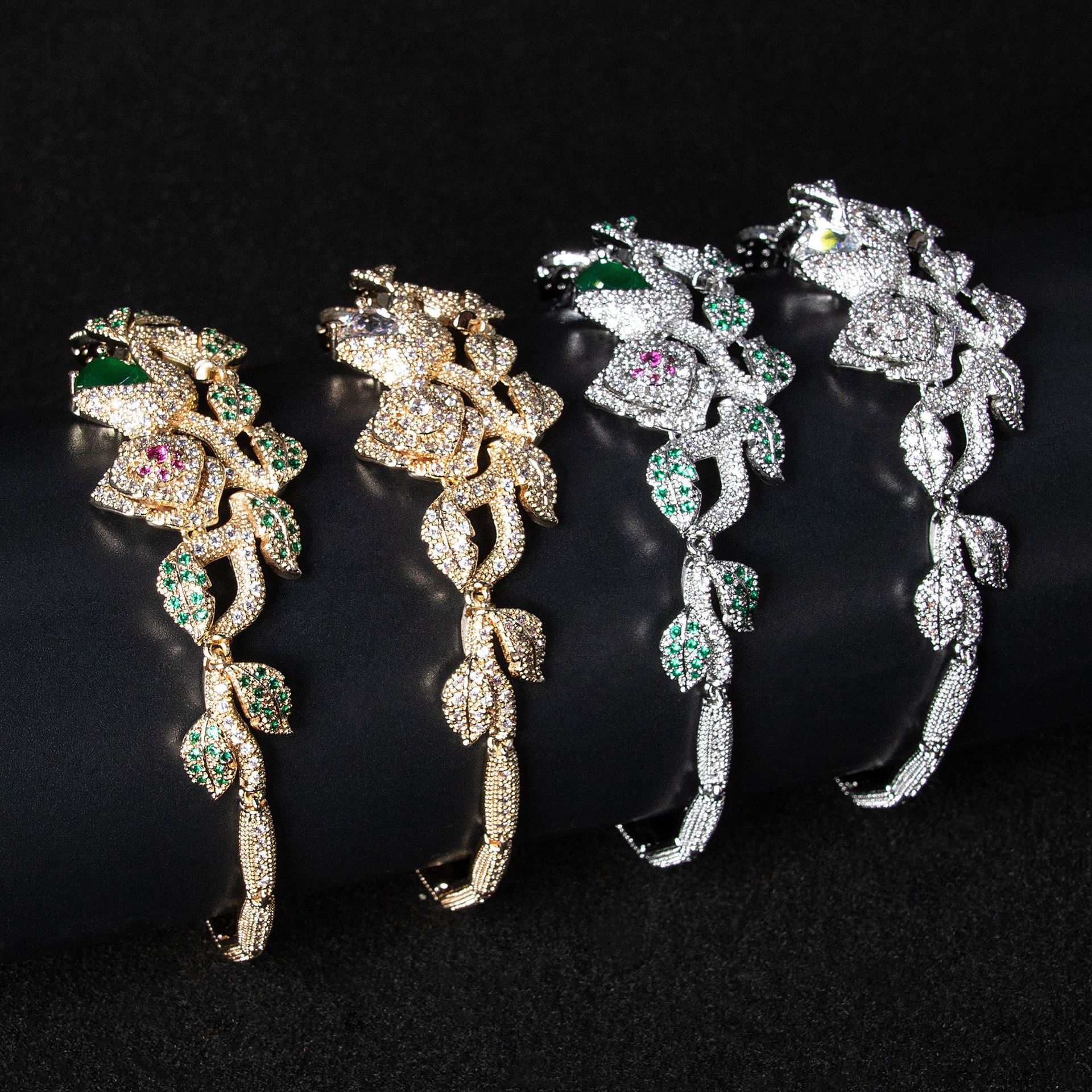 New floral zircon bracelet