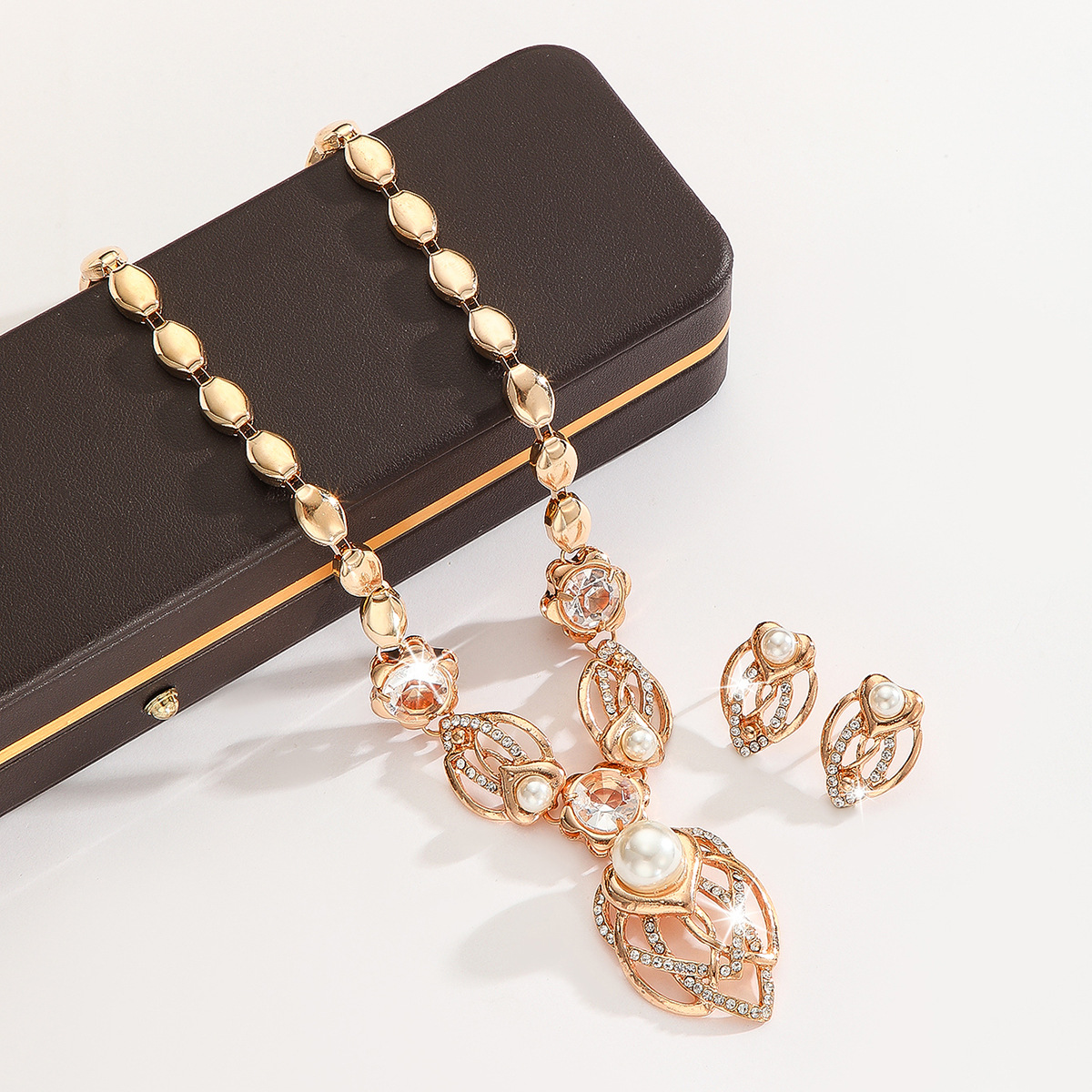 2-piece crystal jewelry set#TL4212