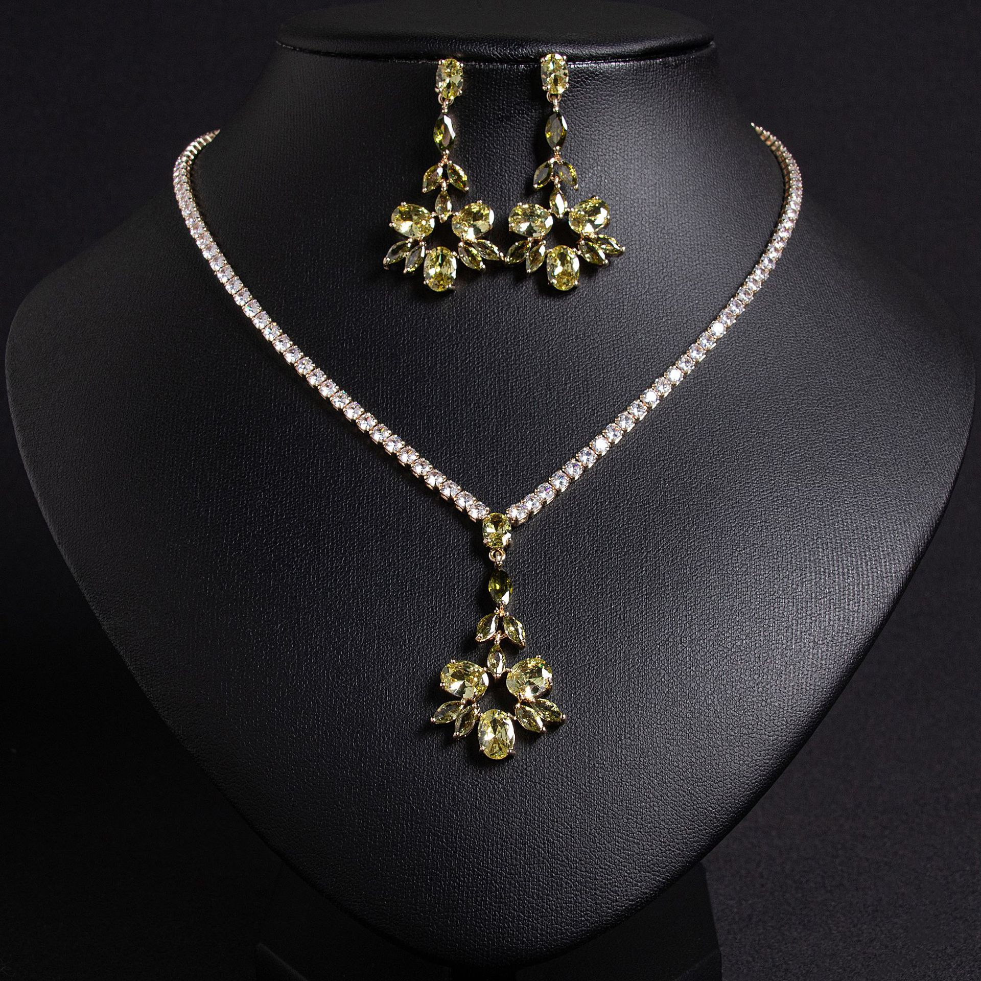 New wheat ear zircon jewelry set