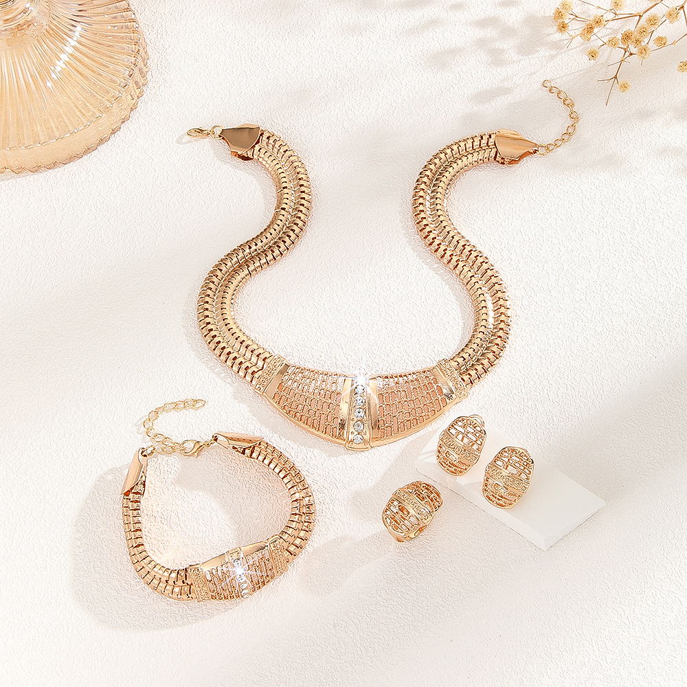 4-piece crystal jewelry set#TL4008