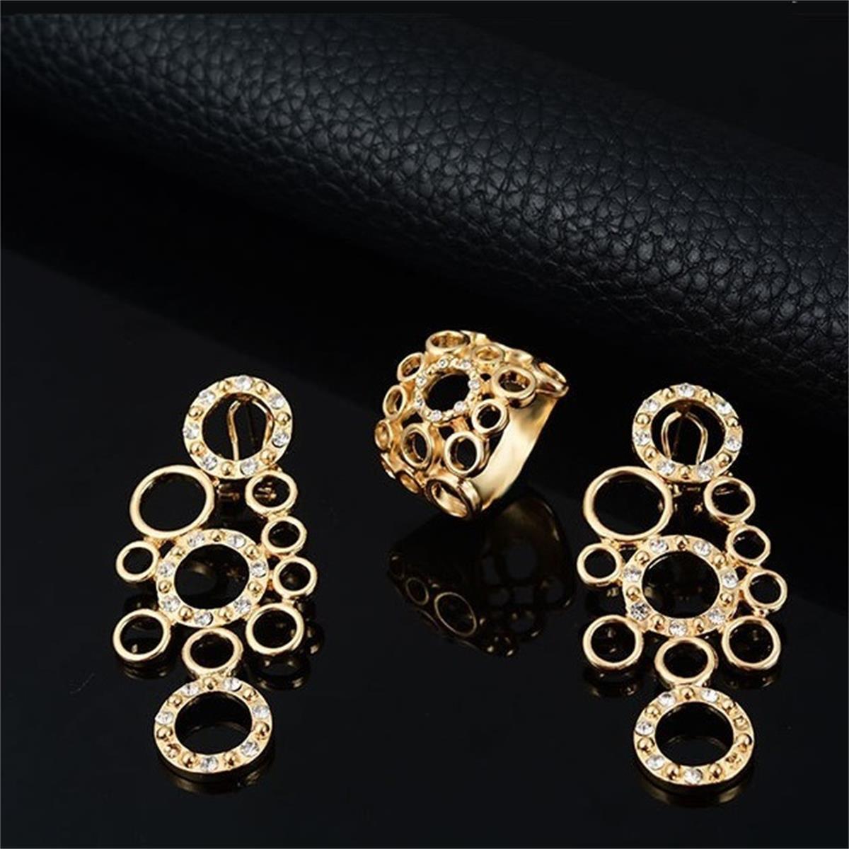 4-piece crystal jewelry set#TL4016