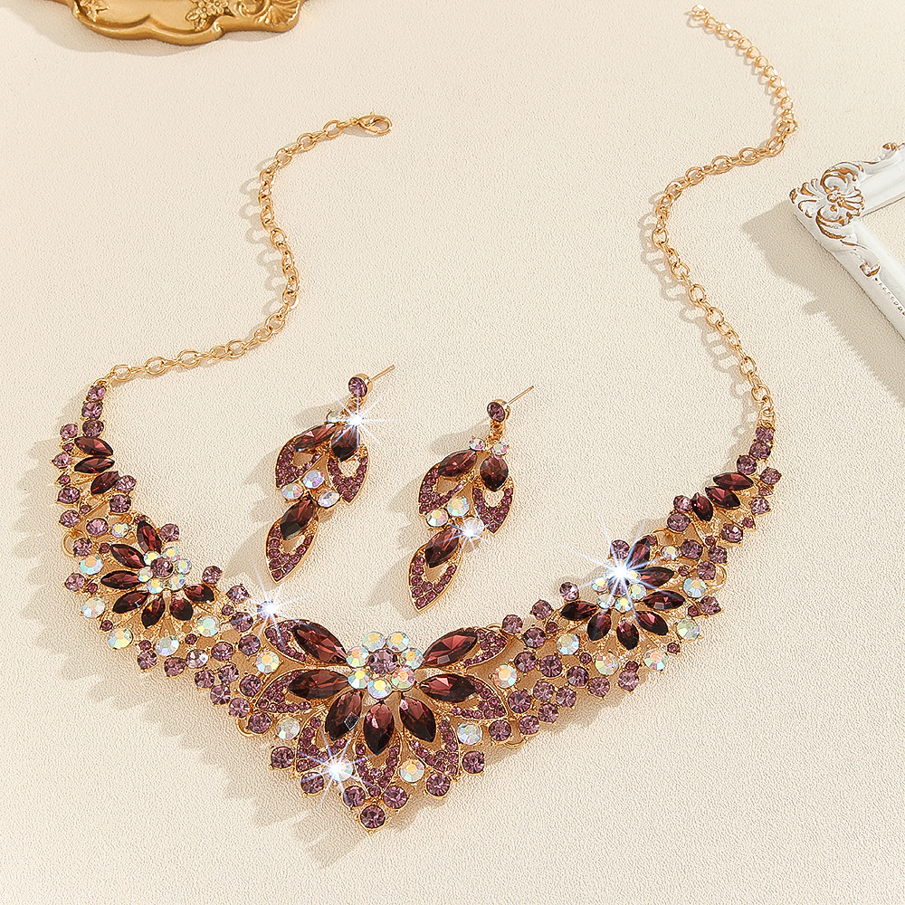 2-piece crystal jewelry set#TL005415