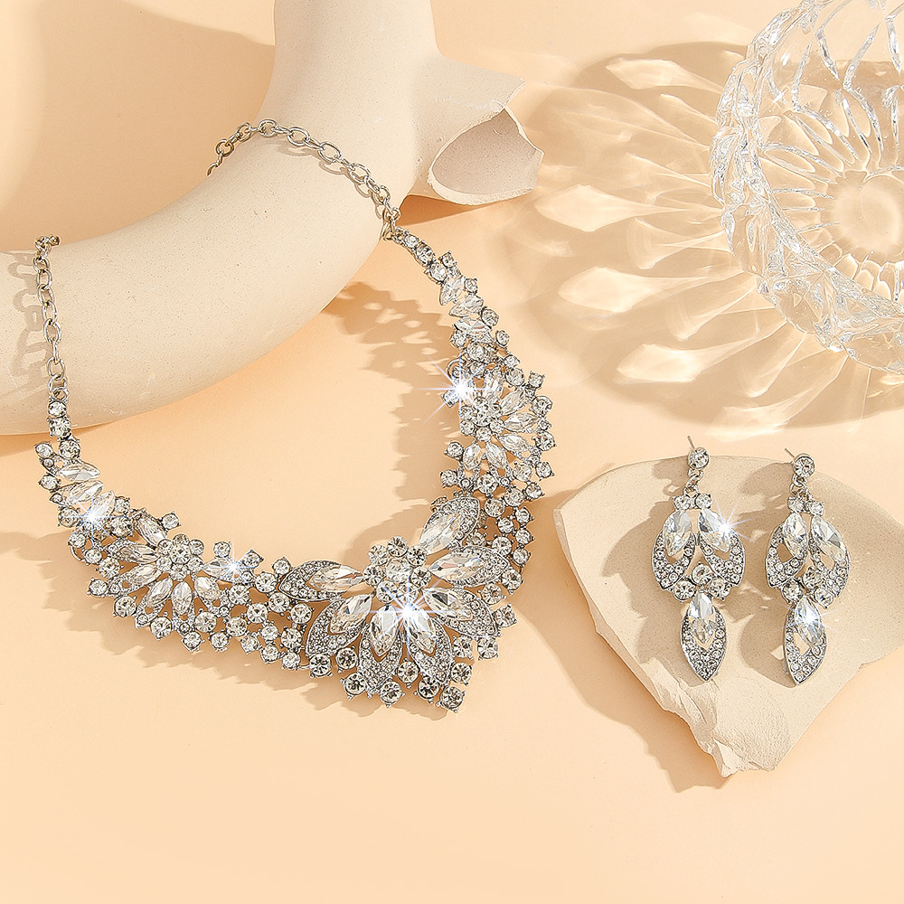 2-piece crystal jewelry set#TL005415