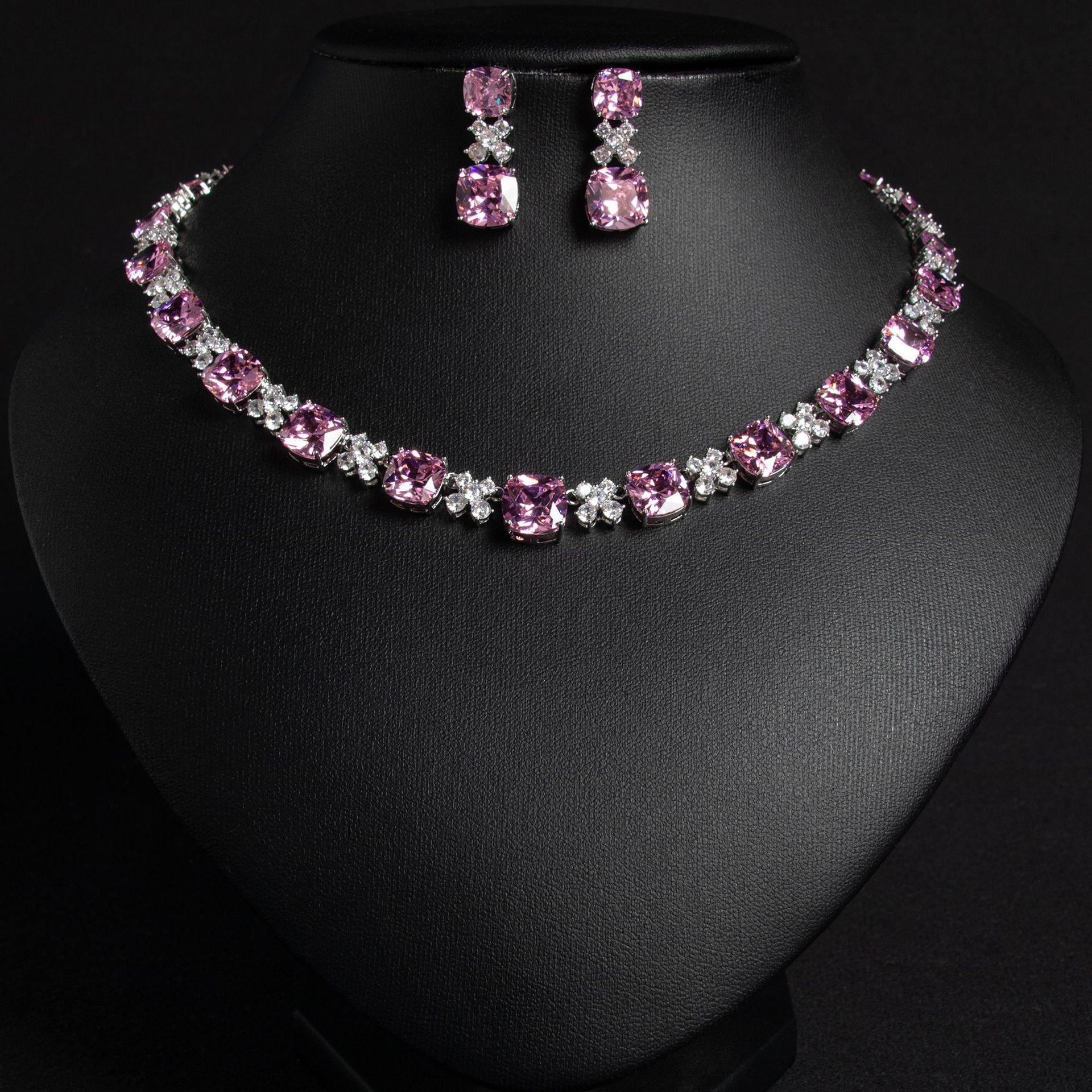 New arrival simple design zircon jewelry set