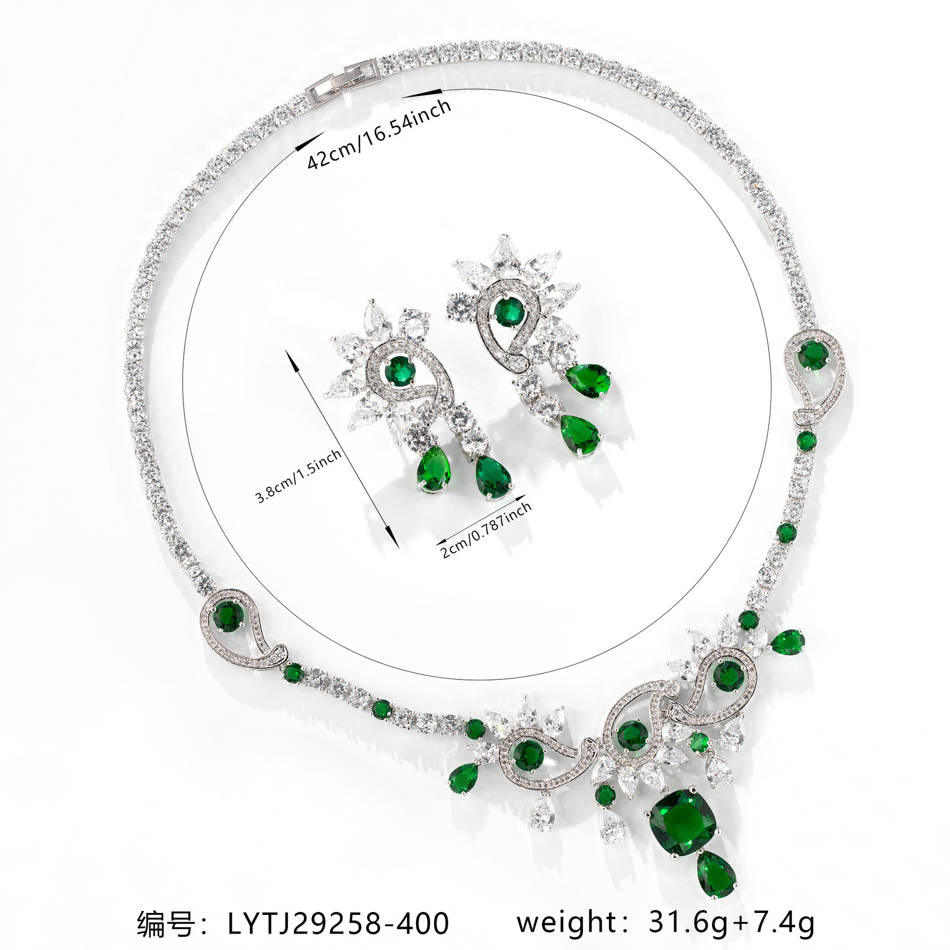 Zircon jewelry set#LYTJ29258