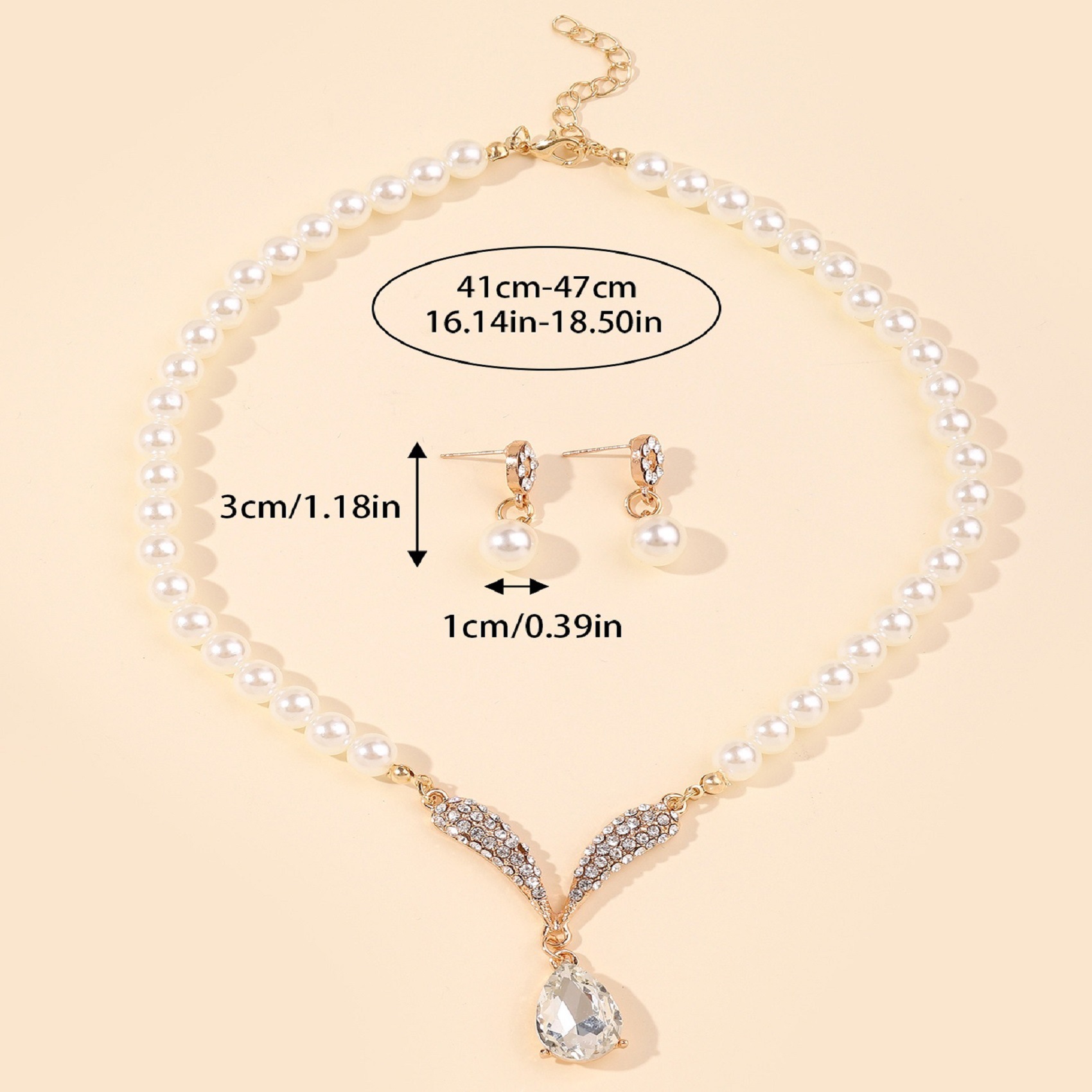 2-piece crystal jewelry set#TL0006