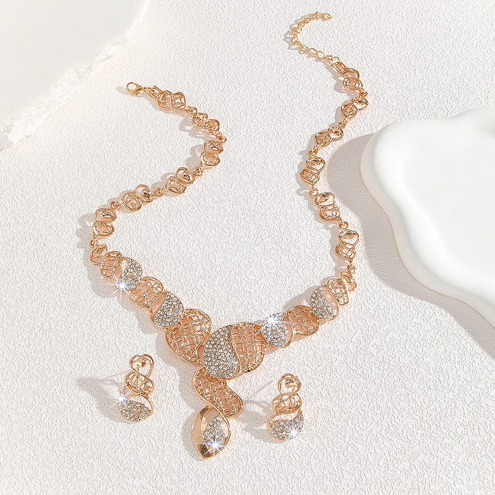 2-piece crystal jewelry set#TL4020