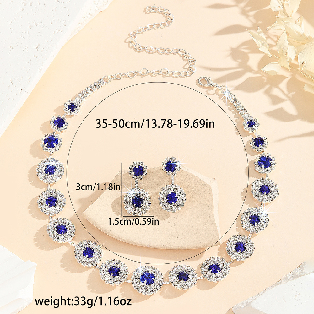 2-piece crystal jewelry set#TL00342