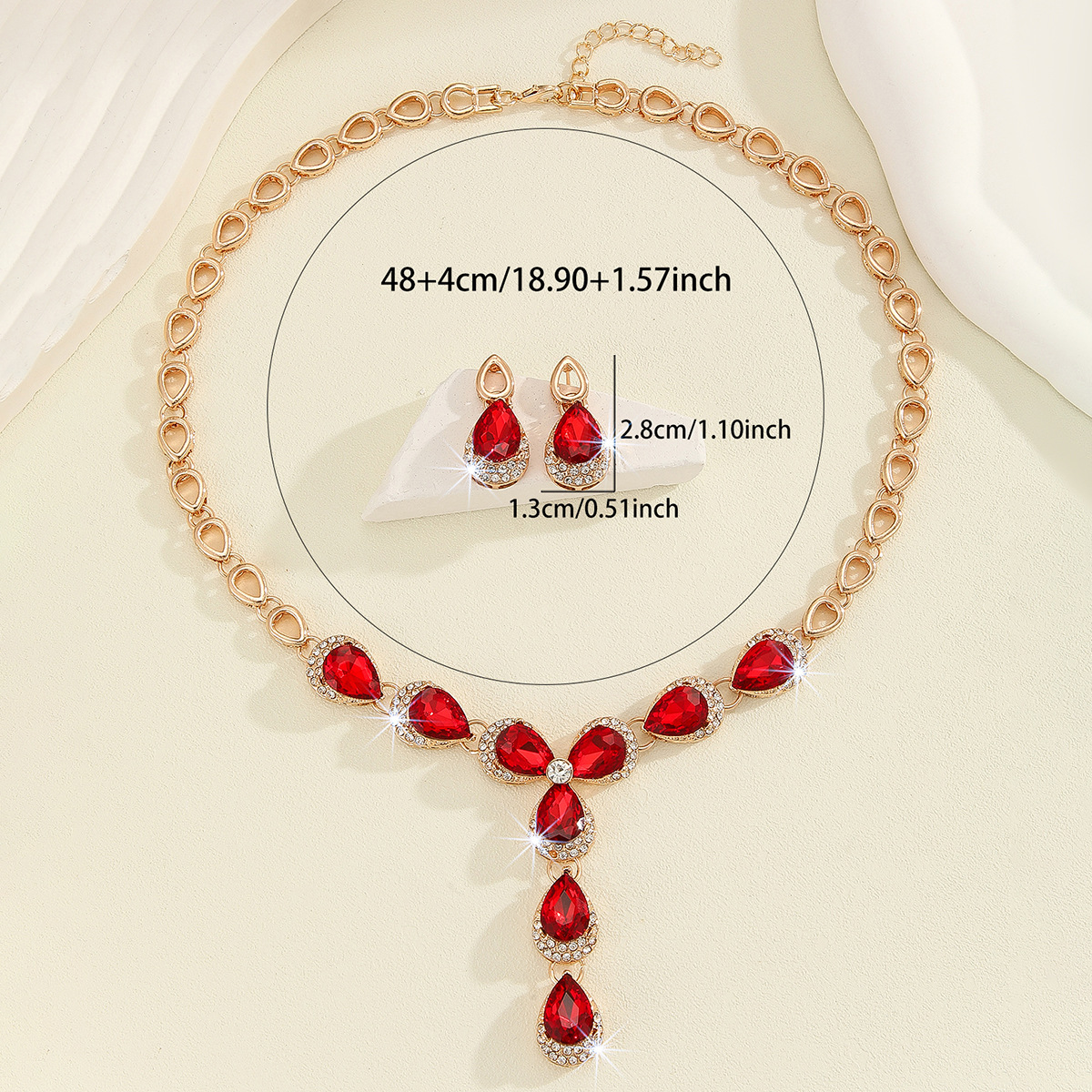 2-piece crystal jewelry set#TL4220