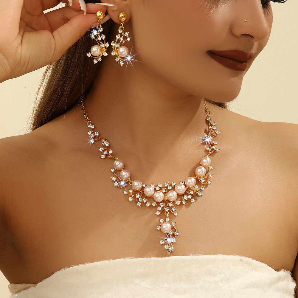 2-piece crystal jewelry set#TL0002