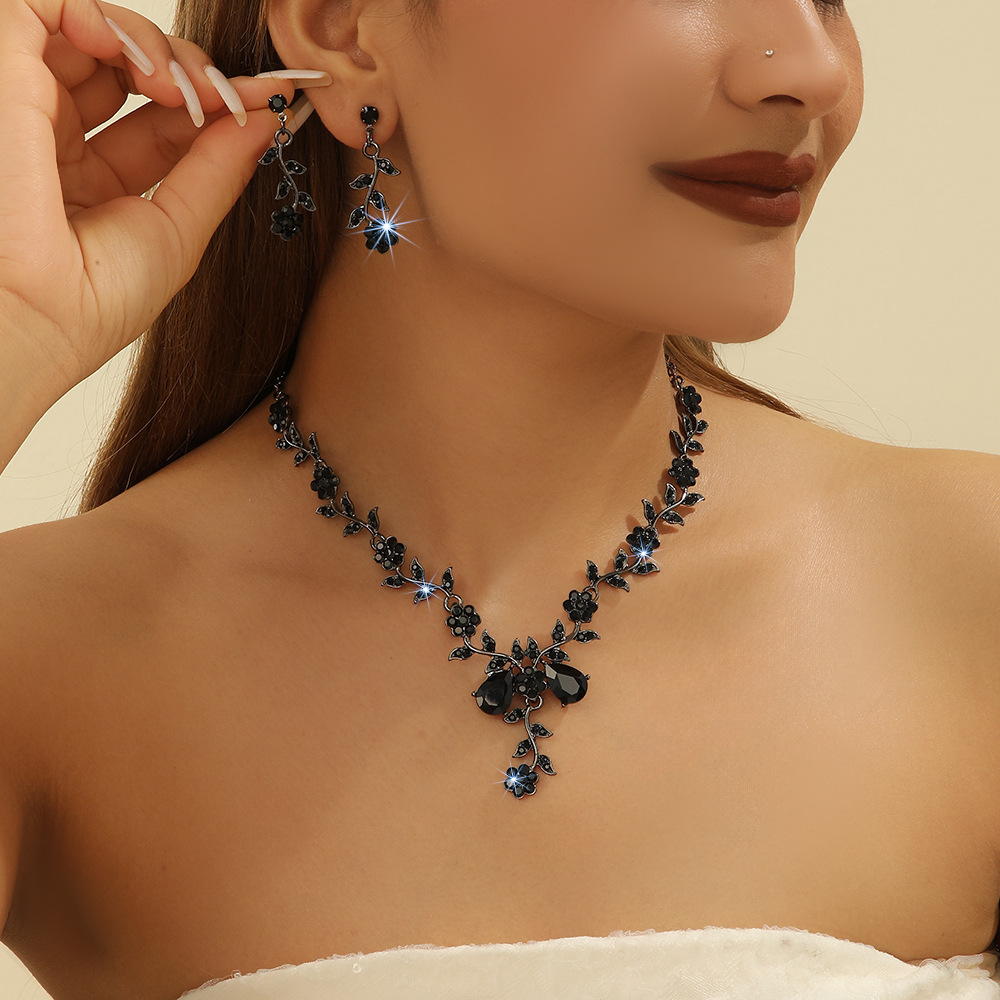 2-piece crystal jewelry set#TL0068