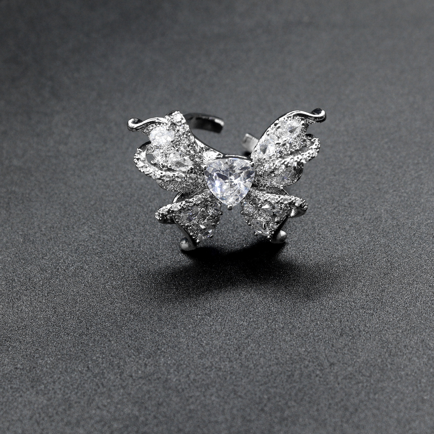 New high quality bowknot zircon ring