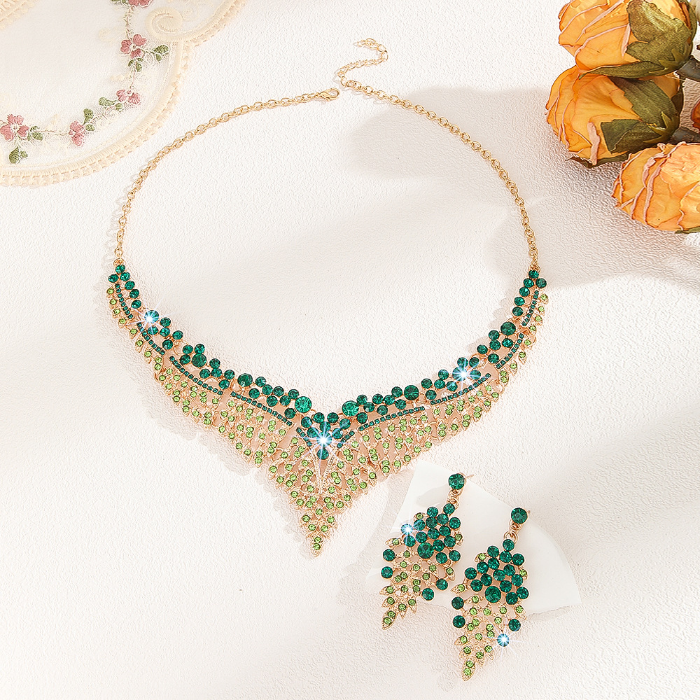 2-piece crystal jewelry set#TL0652