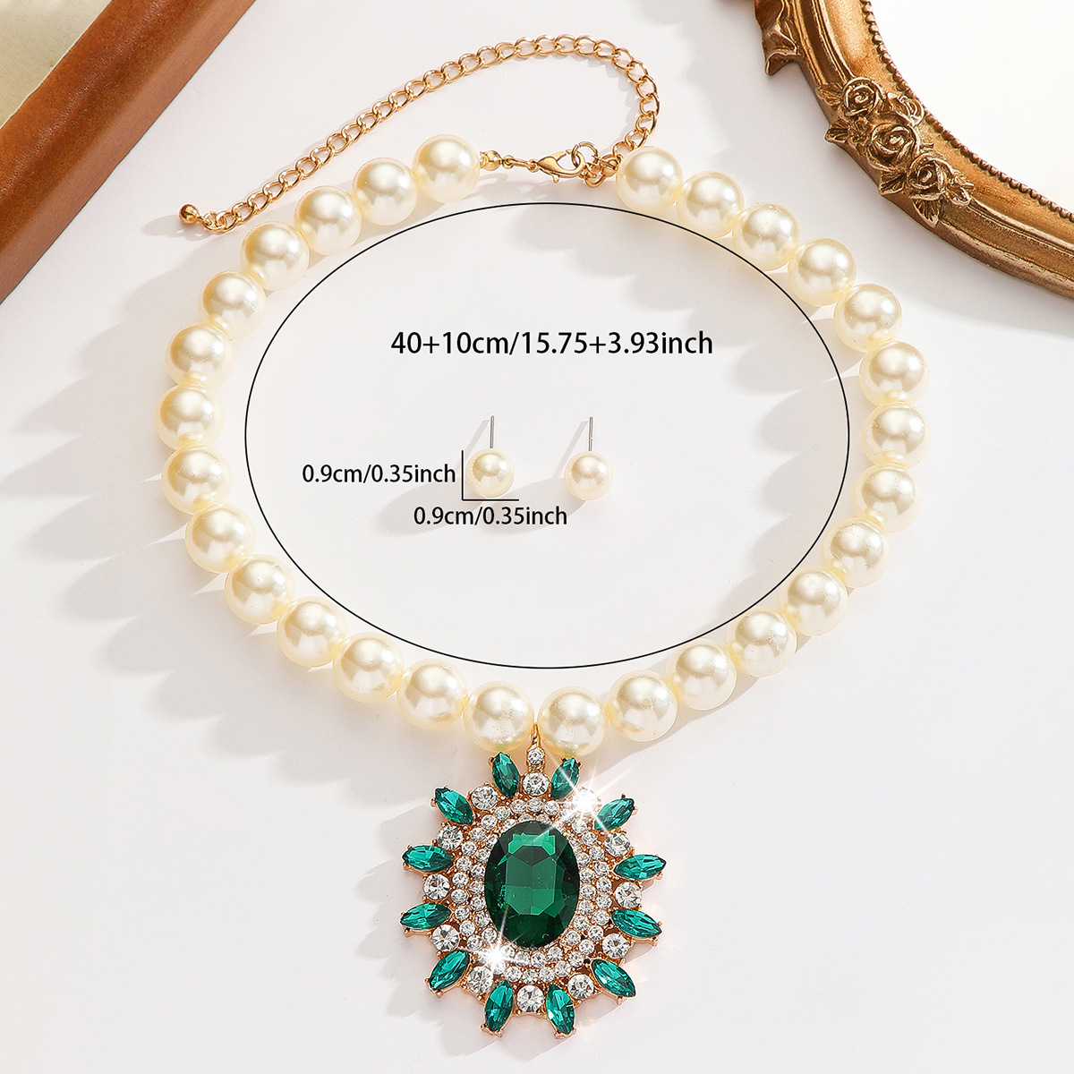 2-piece crystal jewelry set#TL0062