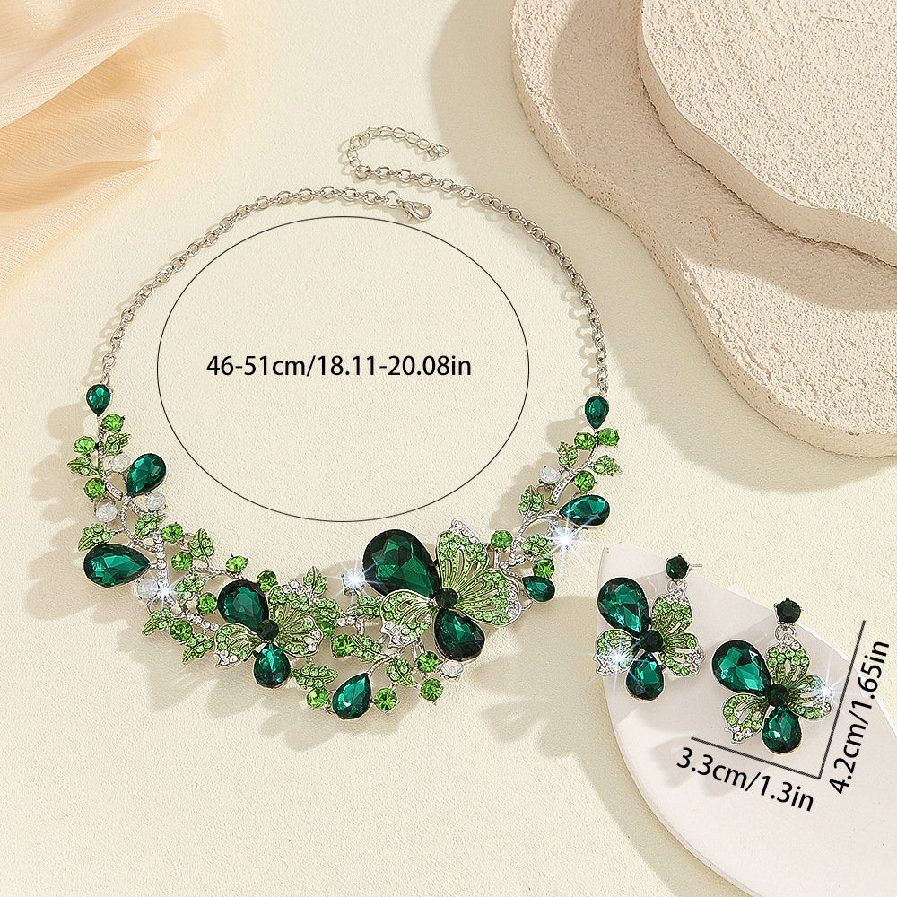 2-piece crystal jewelry set#TL0001