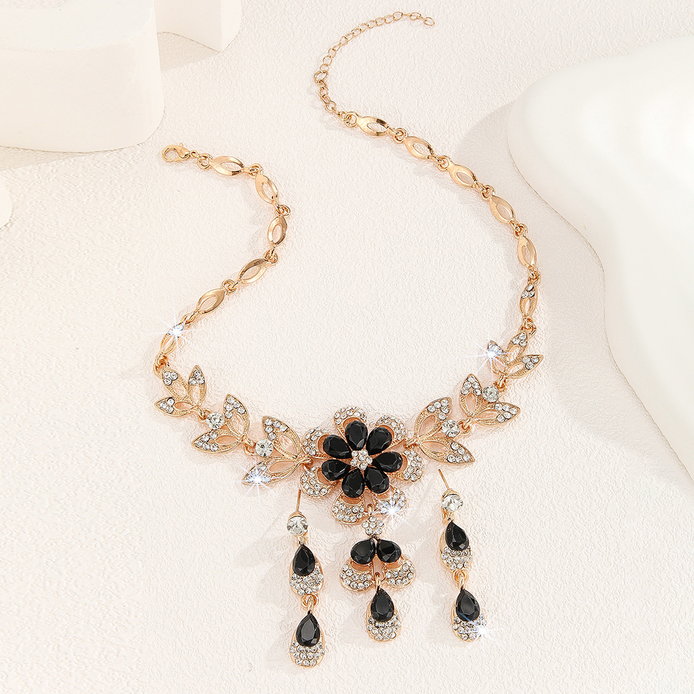 2-piece crystal jewelry set#TL4255