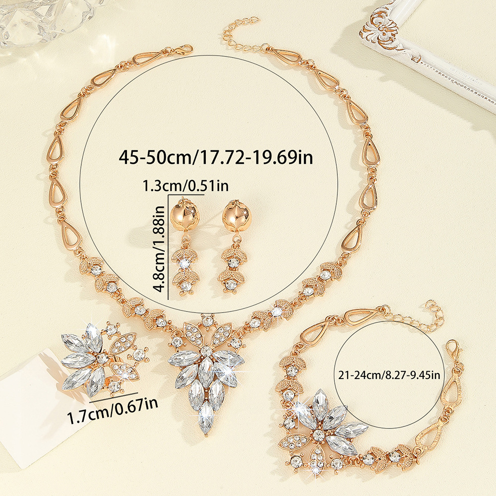 4-piece crystal jewelry set#61154207