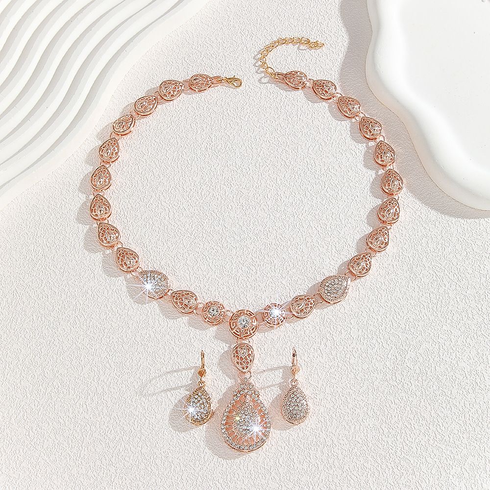 2-piece crystal jewelry set#TL4164