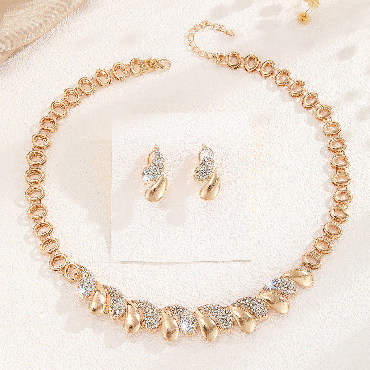 2-piece crystal jewelry set#TL4106