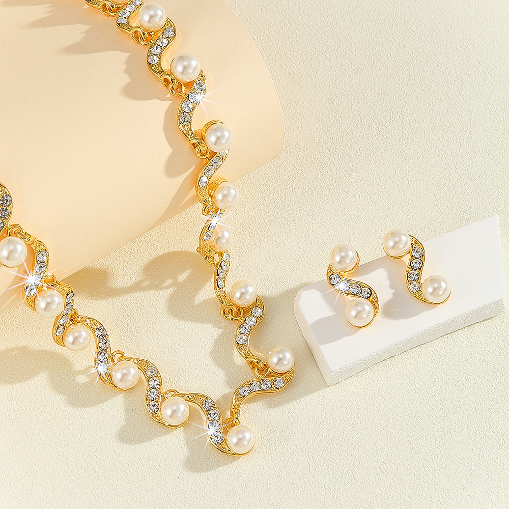 2-piece crystal jewelry set#TL0658