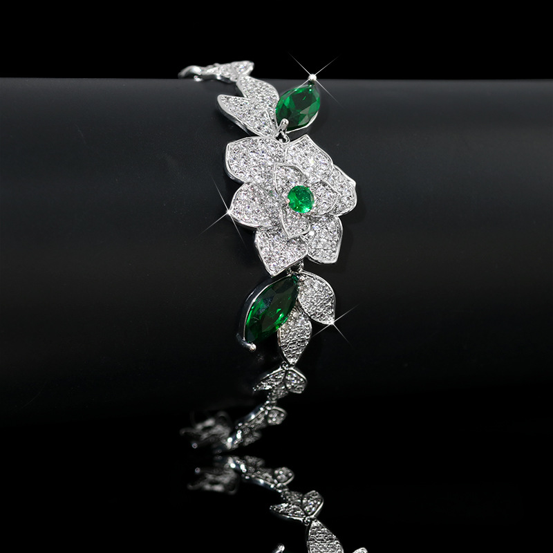 New floral zircon bracelet