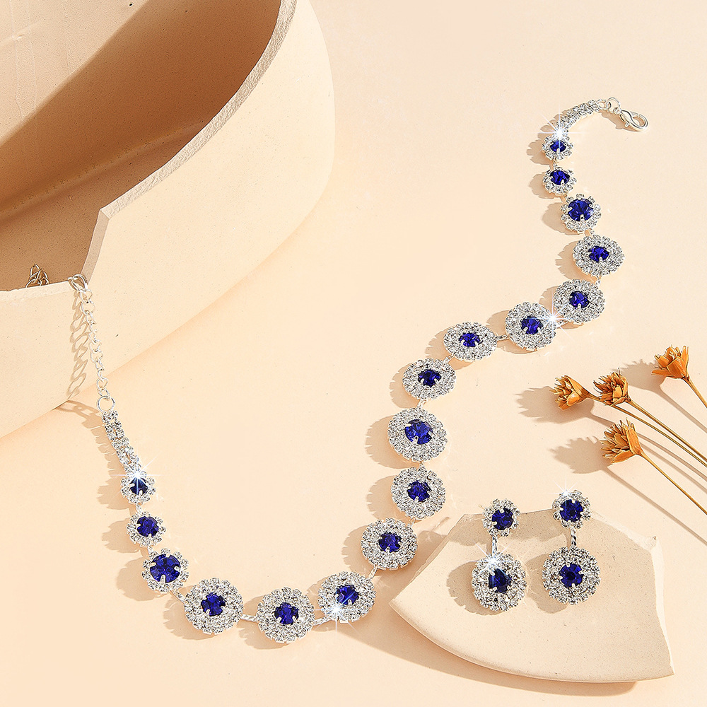 2-piece crystal jewelry set#TL00342