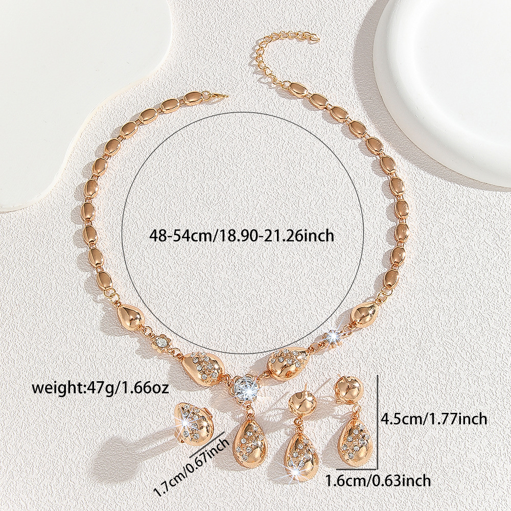 3-piece crystal jewelry set#TL4011