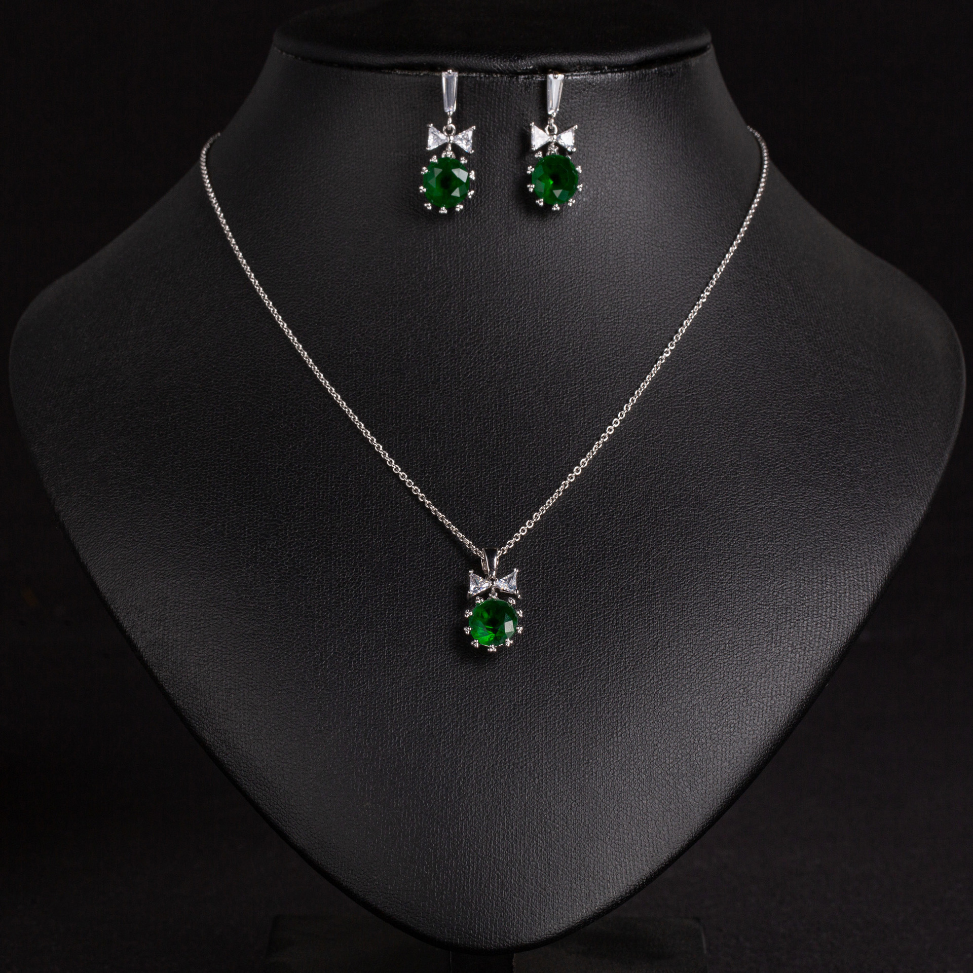 New simple zircon jewelry set