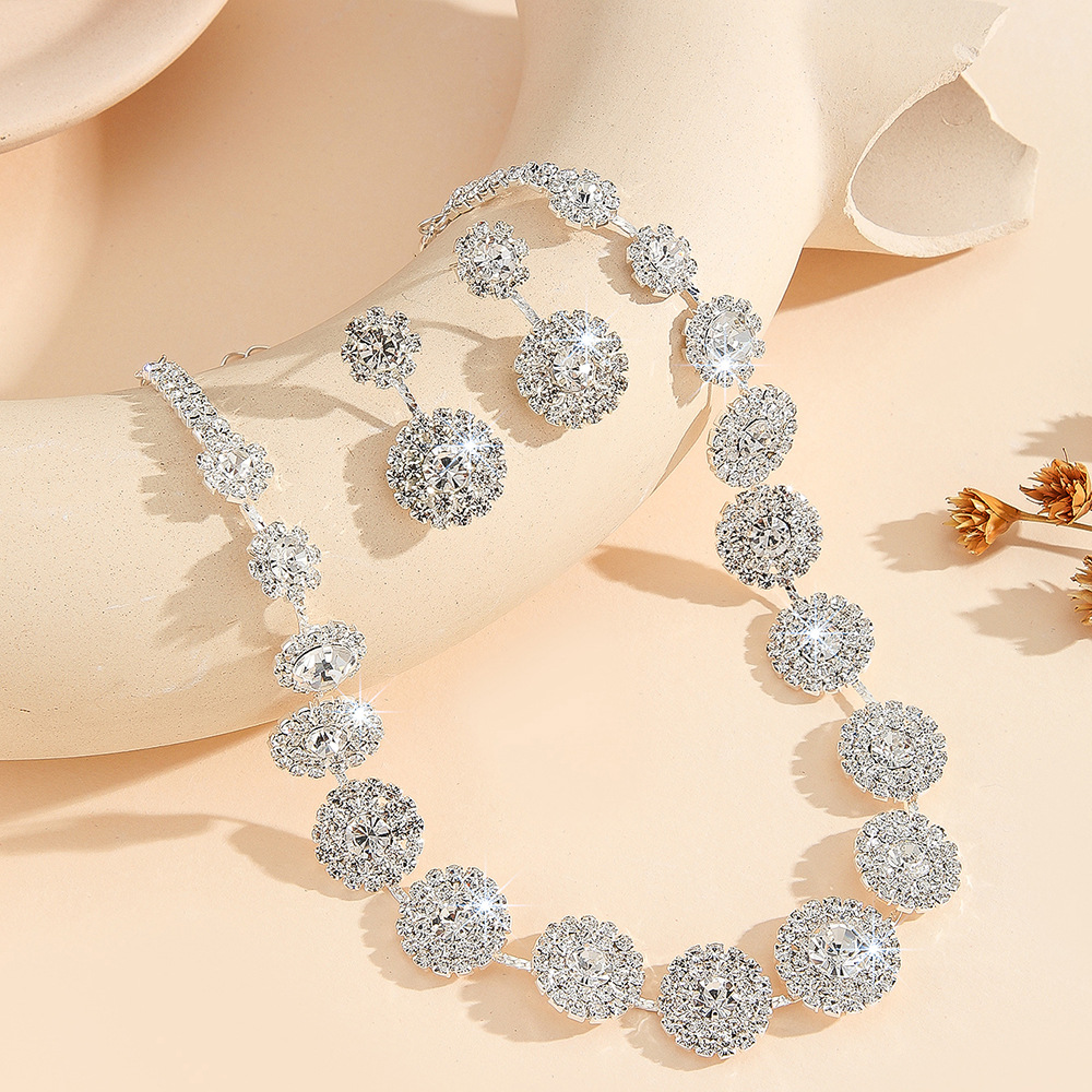 2-piece crystal jewelry set#TL00342