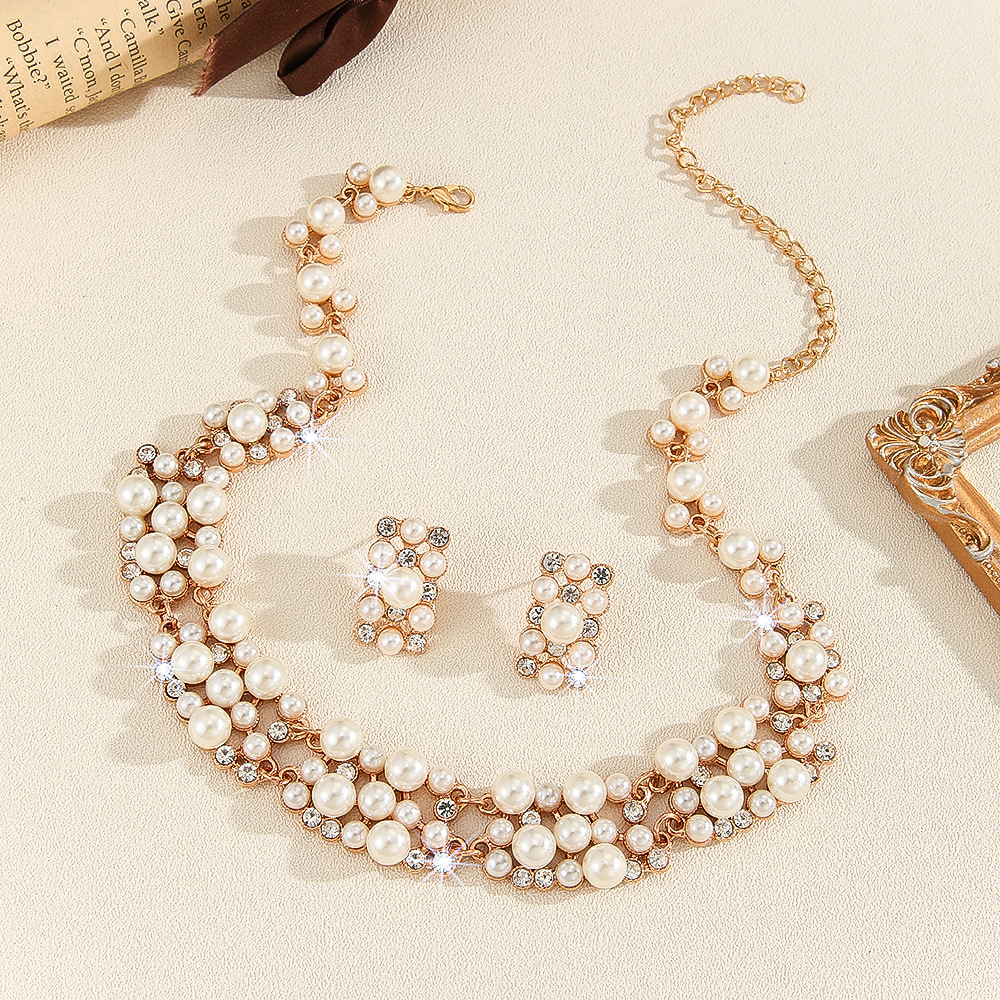 2-piece crystal jewelry set#TL045524