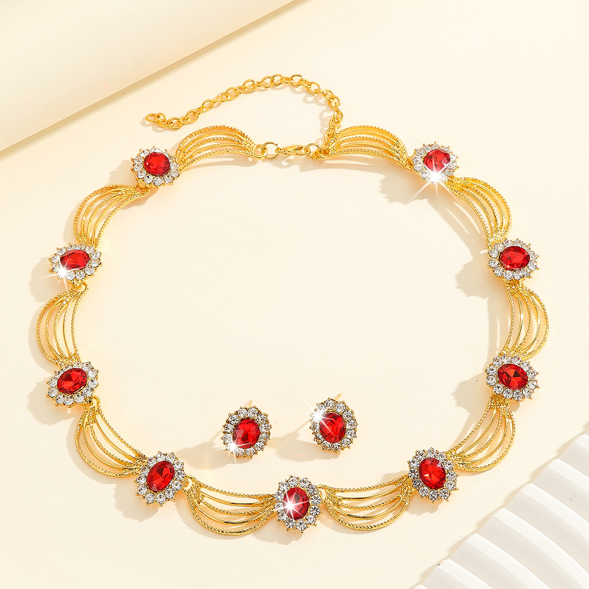 2-piece crystal jewelry set#TL0065